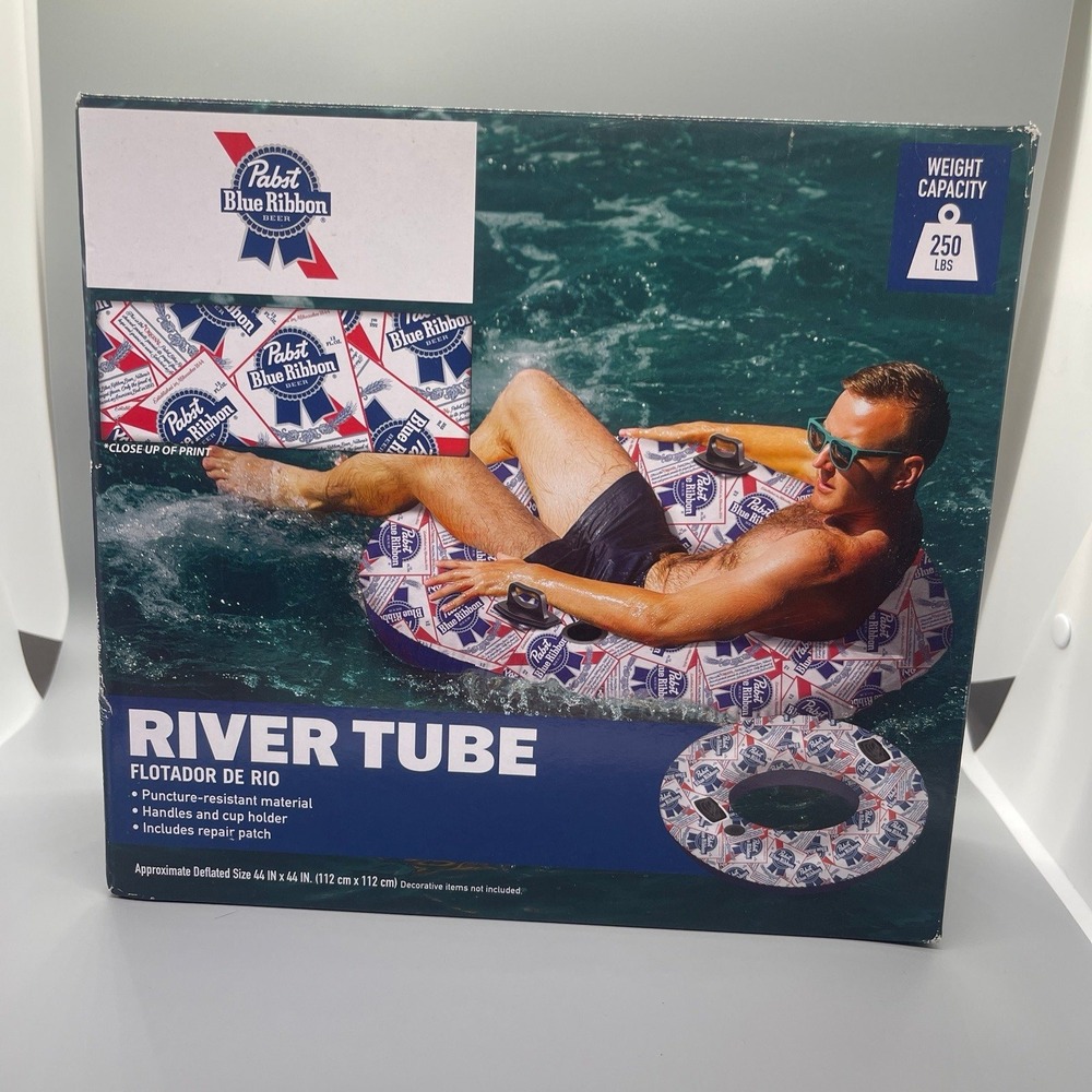 Pabst Blue Ribbon PBR Beer River Tube Inflatable Pool Float Raft New Sealed - Picture 2 of 7